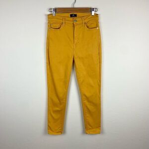 7 For All Mankind High Waist Ankle Skinny Pant - Mustard